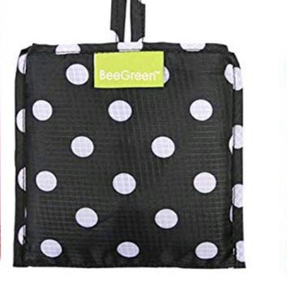 BeeGreen Reusable Grocery Bags Foldable & Lightweight polka dots